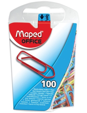 Maped Coloured Paper Clips 100pk